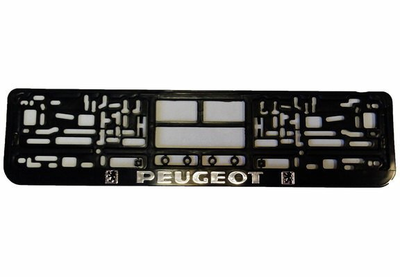 Рамка под номер Peugeot (серебро/золото, книжка), 90022 (1 шт.) #1