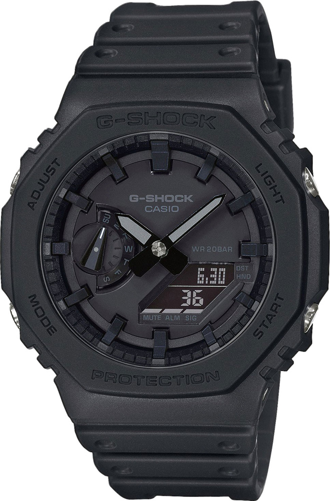 Японские наручные часы Casio G-Shock GA-2100-1A1 мужские кварцевые спортивные часы Касио Джи шок черные #1