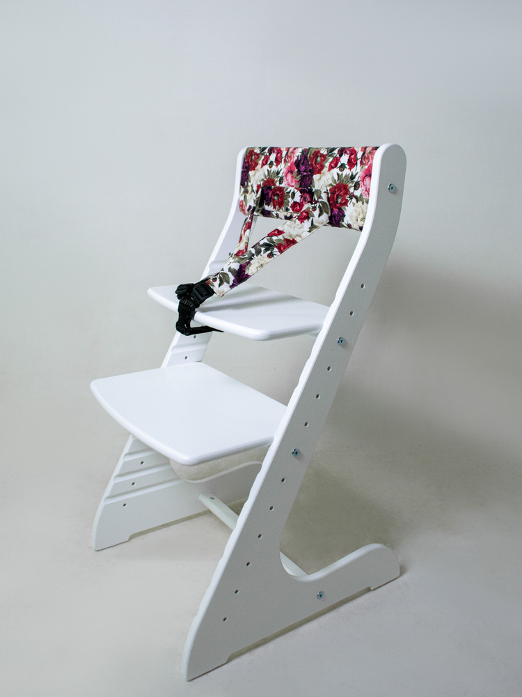 Комплект растущий стул Конек Горбунек Стандарт цвет Белый+ Мягкий ограничитель Букет  #1