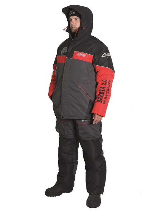 Костюм зимний Alaskan Dakota 2.0 красный/серый/черный 2XL (куртка+полукомбинезон)  #1