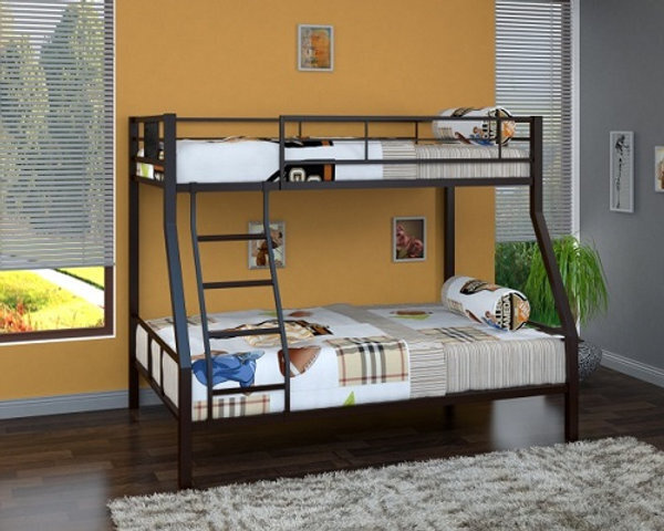 Двухъярусная кровать, 199х126х156 см, серый #1
