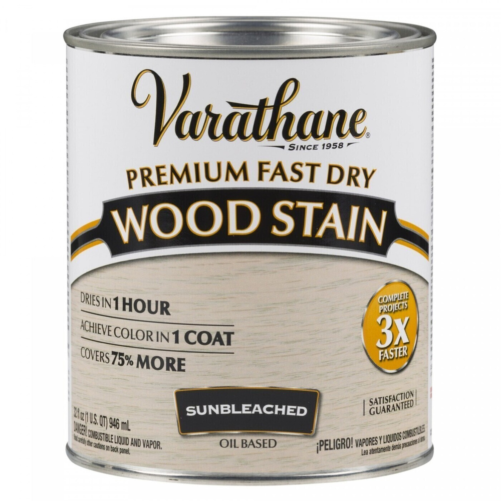 Морилка - Масло Для Дерева Varathane Premium Fast Dry Wood Stain выбеленное дерево 0,236л  #1