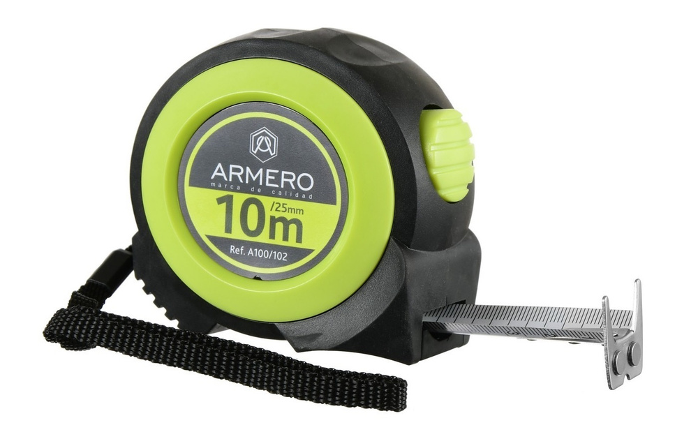 Рулетка двухсторонняя ARMERO 10 м с шириной ленты 25 мм (A100/102)  #1