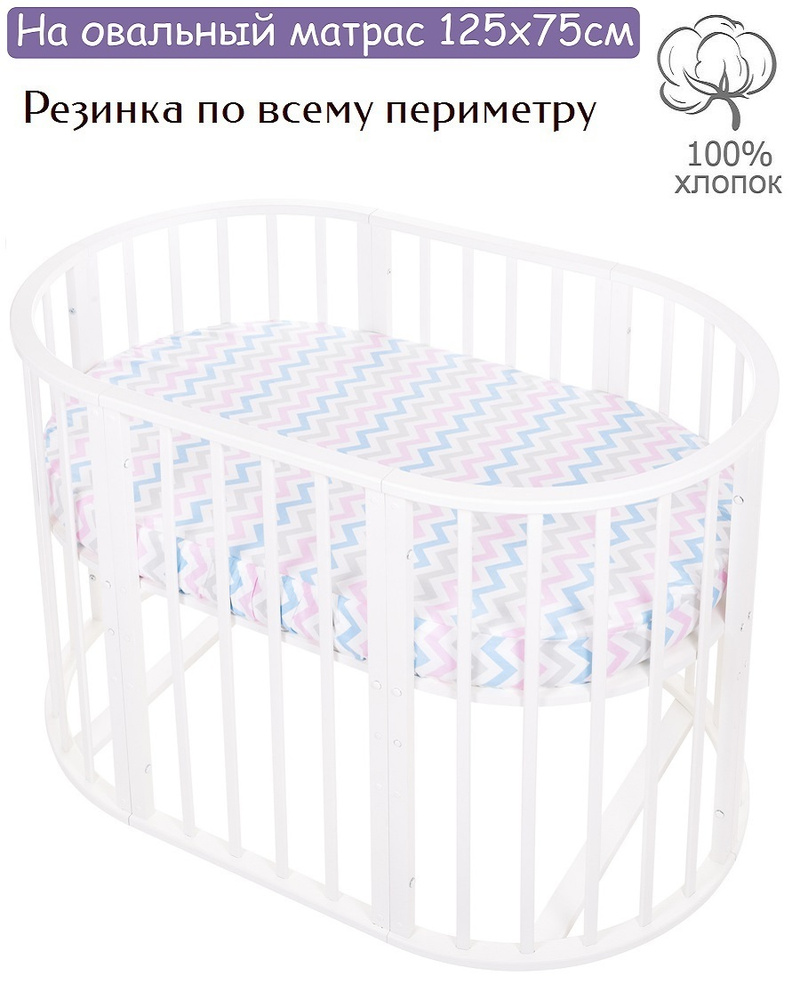 Lemony kids Простыня на резинке, Поплин, 75x125 см #1