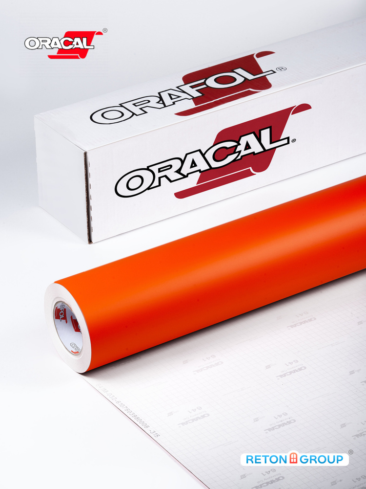Защитная виниловая пленка для ремонта Oracal 641, матовый оракал - 1х 0.5м, цвет 034: оранжевый  #1