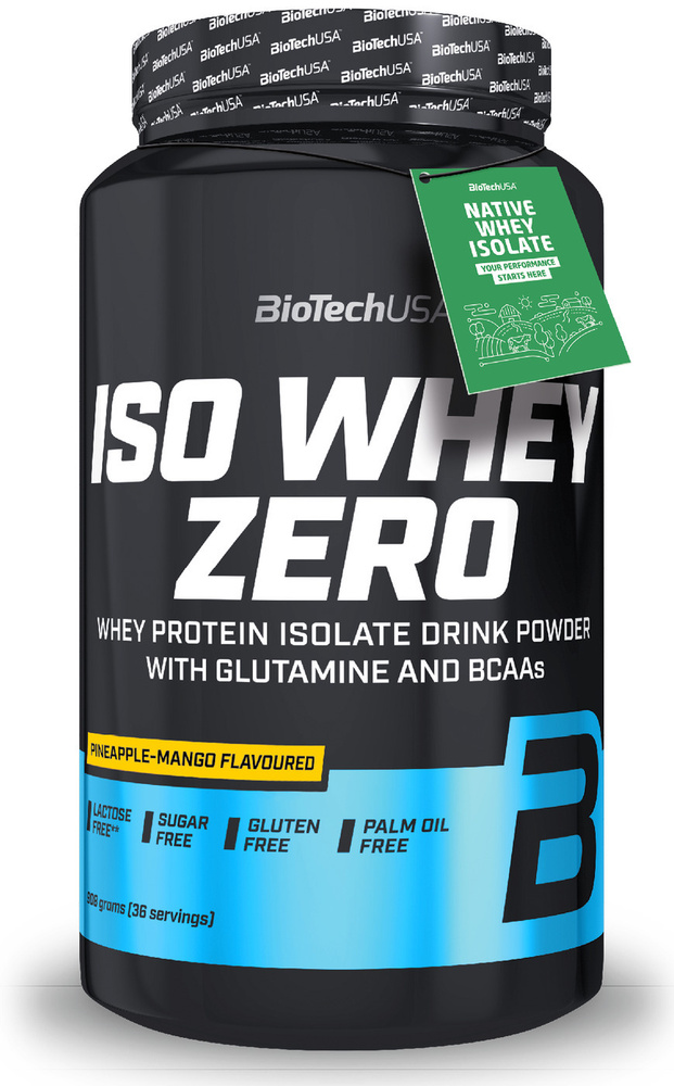 Сывороточный протеин изолят BioTechUSA Iso Whey Zero 908 г ананас-манго  #1