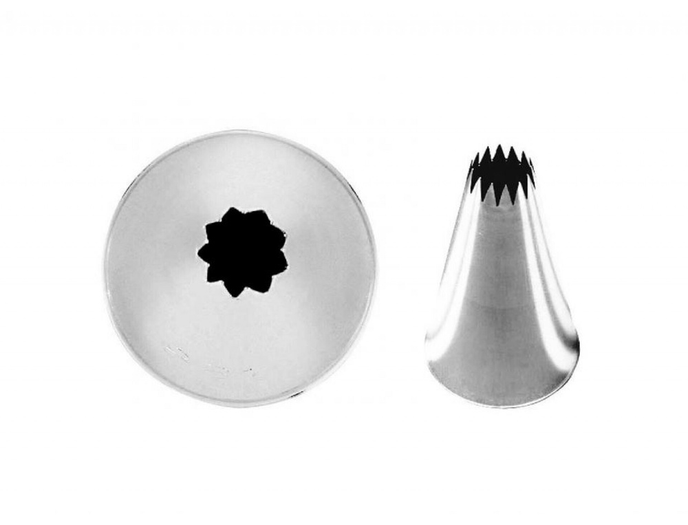 Насадка кондитерская, мелкий зубец, 16 мм, нерж.сталь, Paderno.  #1
