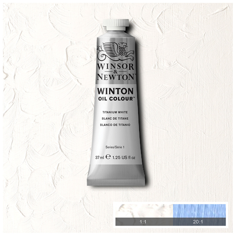 Краска масляная Winsor&Newton "Winton", 37мл, белила титановые #1