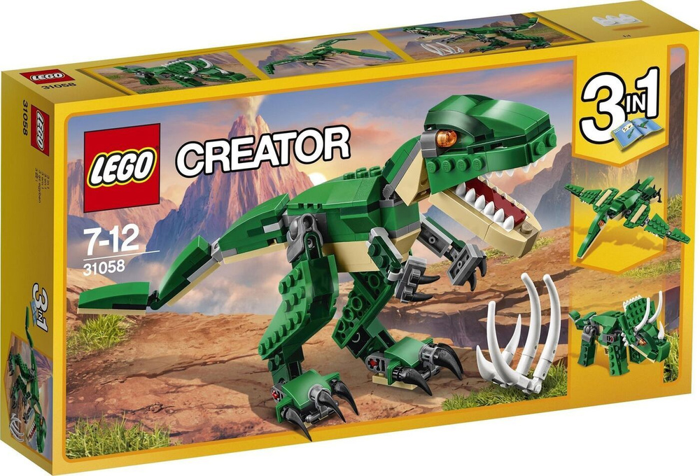 Конструктор LEGO CREATOR 3-in-1 Грозный динозавр, 174 детали, 7+, 31058  #1