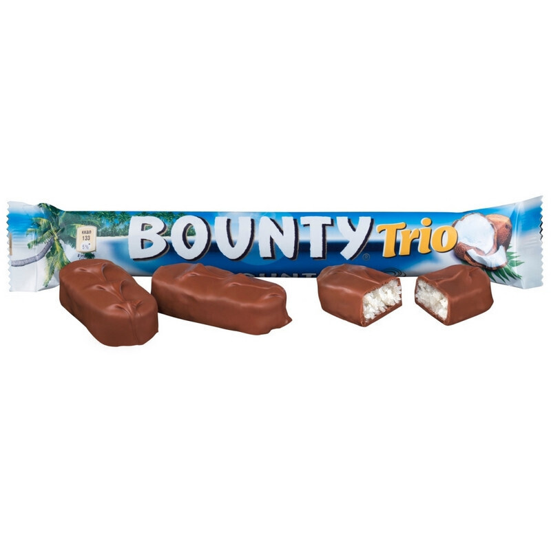 Шоколадный батончик Bounty трио 82,5г #1