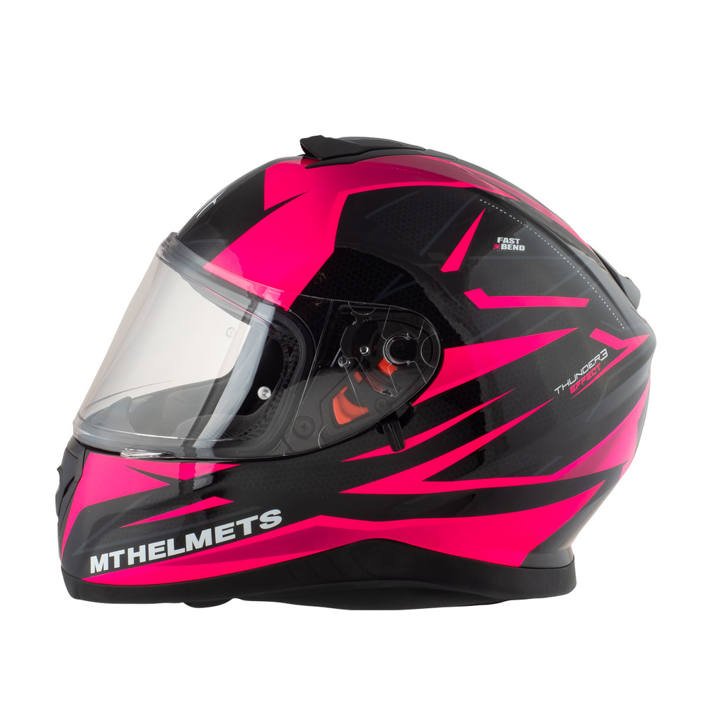 Шлем для мотоциклистов MT THUNDER 3SV Effect Gloss Black Fucsia XL #1