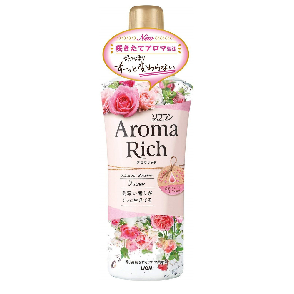 Кондиционер для белья Lion Aroma Rich Diana с ароматом натуральных масел, флакон 520 мл  #1