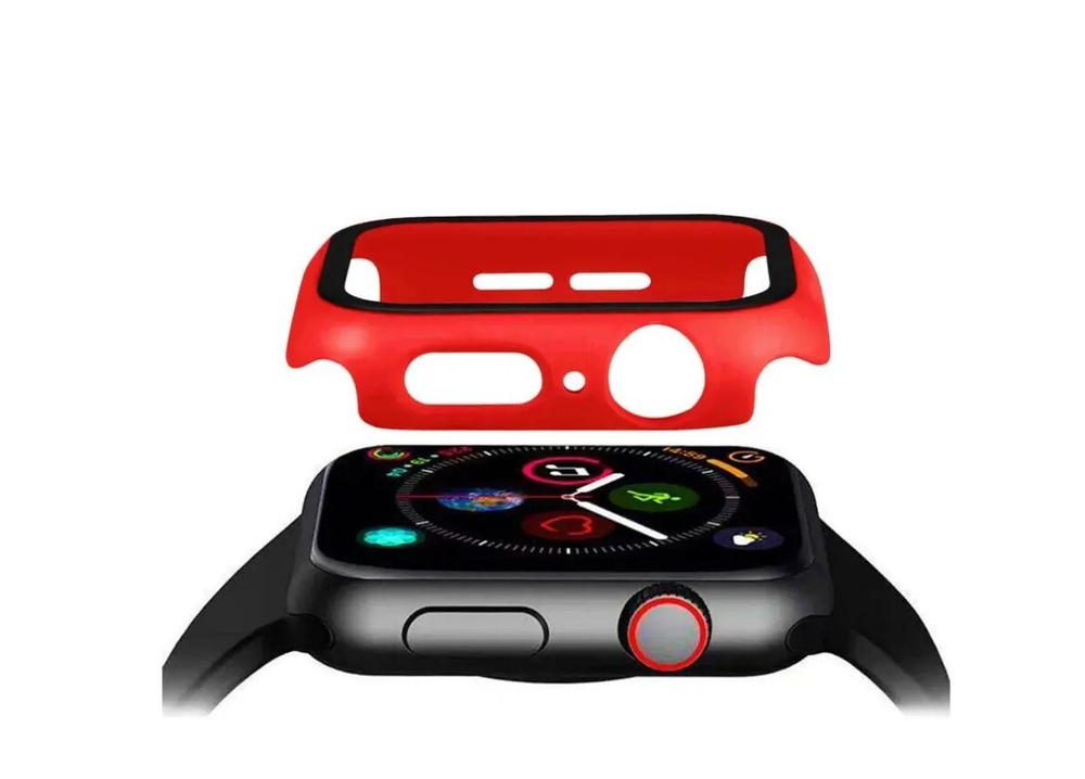 Защитный пластиковый чехол (кейс) Apple Watch Series 7 8 (Эпл Вотч) 41 мм для экрана/дисплея и корпуса #1