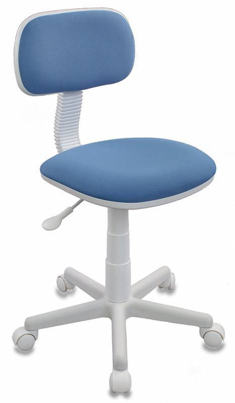 Кресло детское Бюрократ CH-W201NX/26-24 голубой/белый, без подлокотников  #1