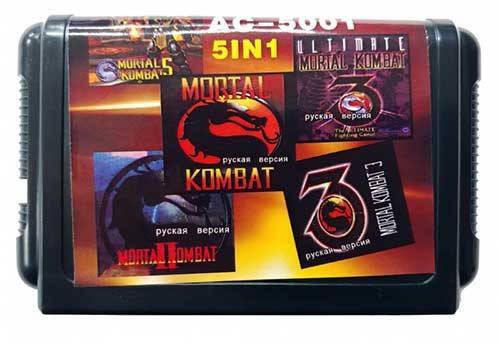 Mortal Kombart 3 Ultimate + Mortal Kombat 5, 3, 2, 1 - 5 частей культового файтинга на Sega - (без коробки) #1