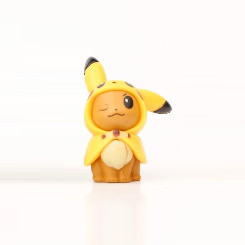 Экшн-Фигурка покемон Иви-Пикачу. Игрушка Pokemon Eevee-Pikachu антистресс. Статуэтка для покебола. Аниме-модель #1