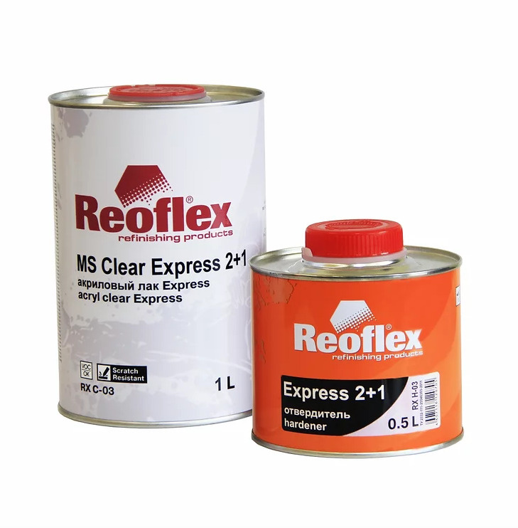 Лак акриловый Reoflex MS Express,  комплект 1л + 0,5л отвердитель #1