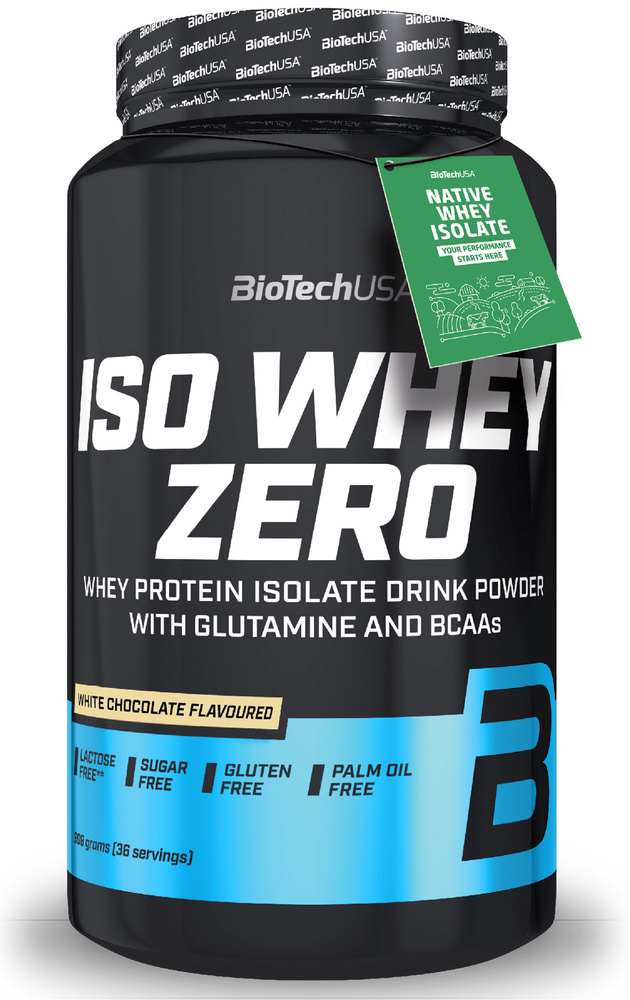 Сывороточный протеин изолят BioTechUSA Iso Whey Zero 908 г белый шоколад  #1