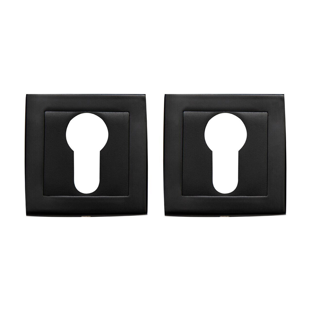 Накладка дверная под цилиндр на квадратном основании Loid BL Черный, комплект  #1