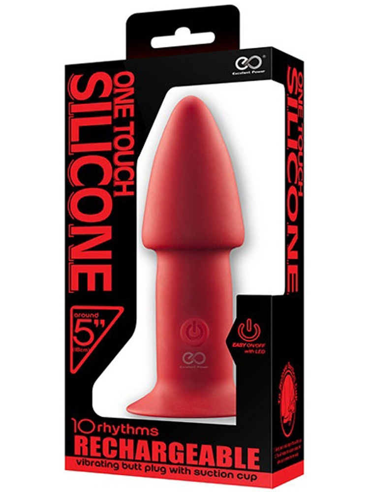 Tonga Анальная пробка RECHARGEABLE BUTTPLUG, красный, 40  мм #1