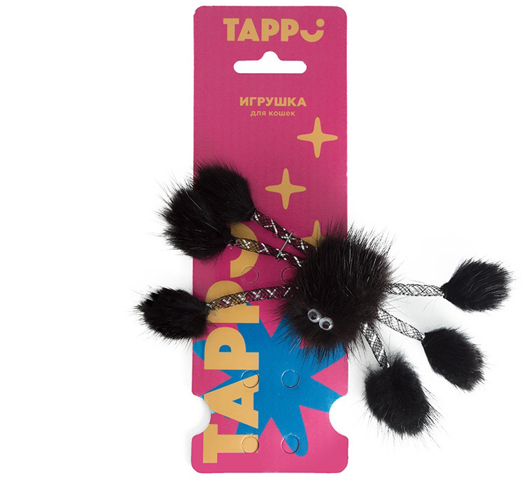 Tappi игрушка паук "Раш", из натурального меха норки #1
