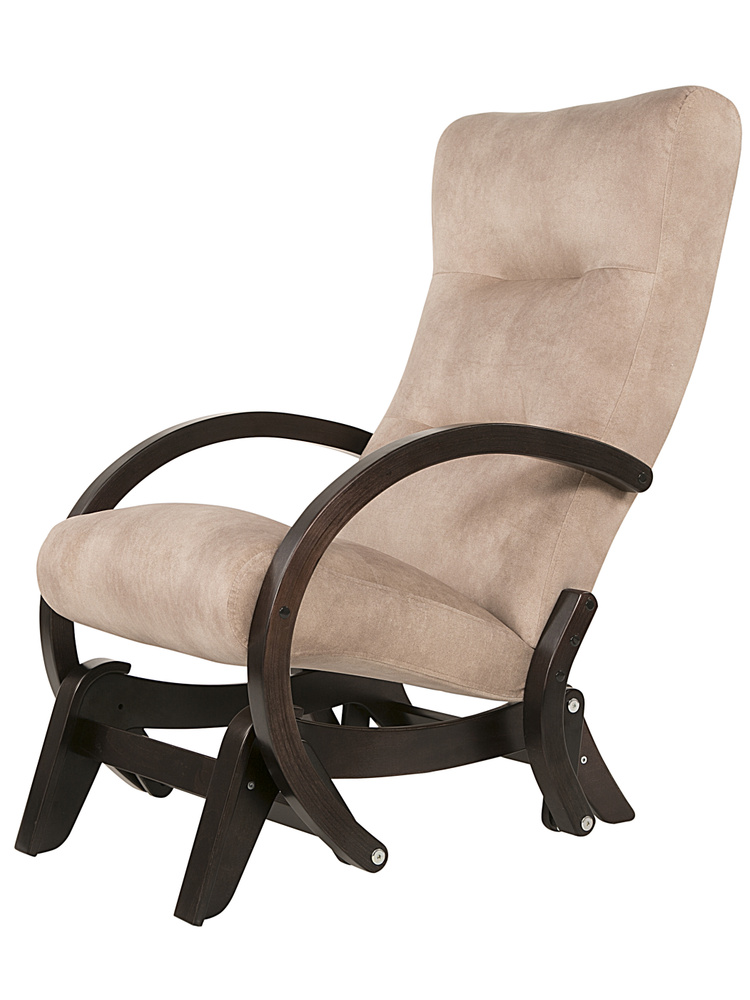 Кресло-качалка маятник IFERS Мэтисон ткань крем брюле, каркас венге структура  #1