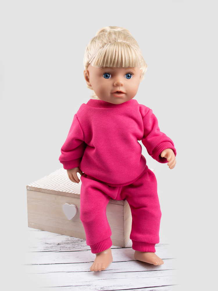 Одежда для куклы Беби Бон (Baby Born) 43см , Rich Line Home Decor, Х-355_Малиновый  #1
