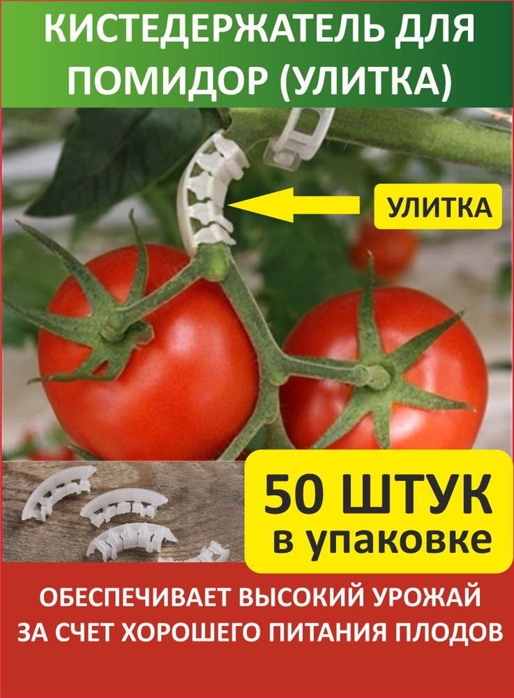Кистедержатель для томатов помидор улитка - 50 штук #1
