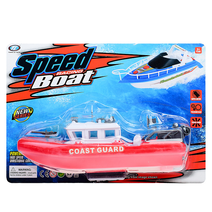 Лодка игрушечная для детей UralToys Водный транспорт 3803 на батарейках, на листе  #1