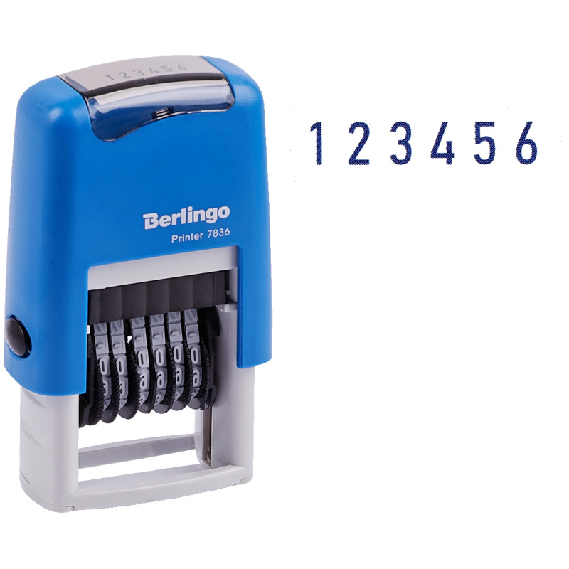 Нумератор автоматический Berlingo Printer 7836 (6-разрядный, высота шрифта 3мм) (BSt_82406)  #1