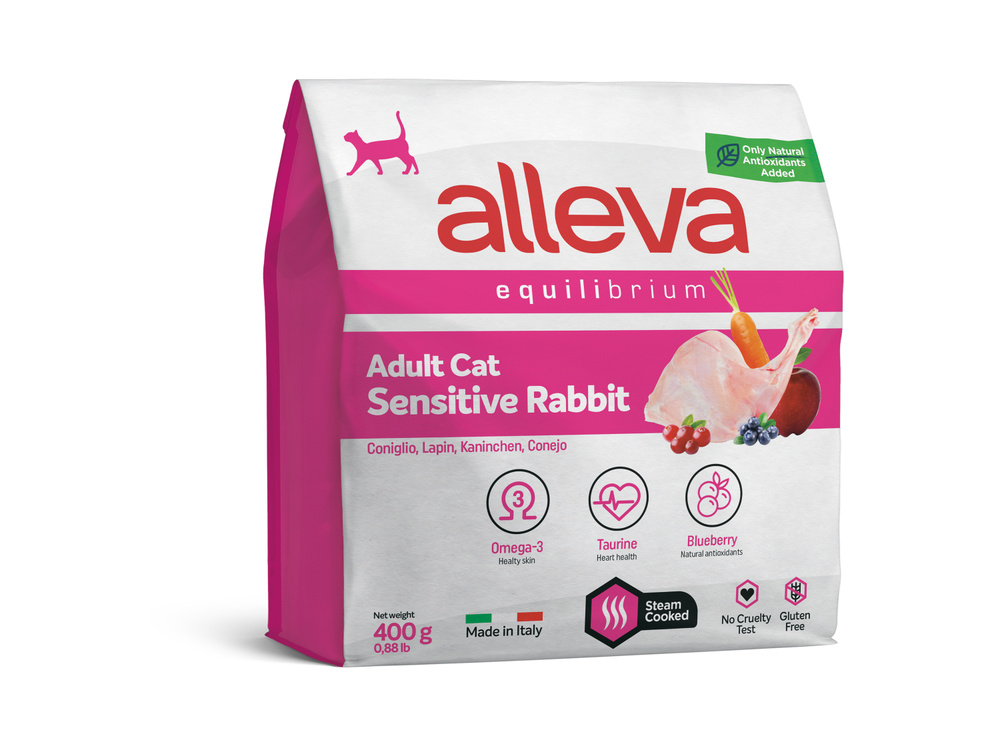 Сухой корм ALLEVA Equilibrium Cat Adult Sensitive Rabbit для взрослых кошек с кроликом 400 гр  #1