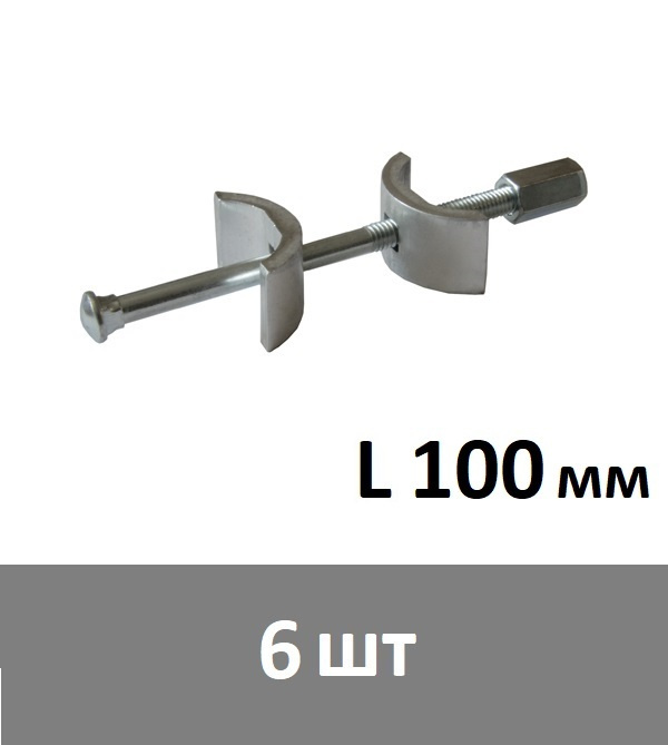 Стяжка для соединения столешниц, L 100 мм, - 6 шт #1