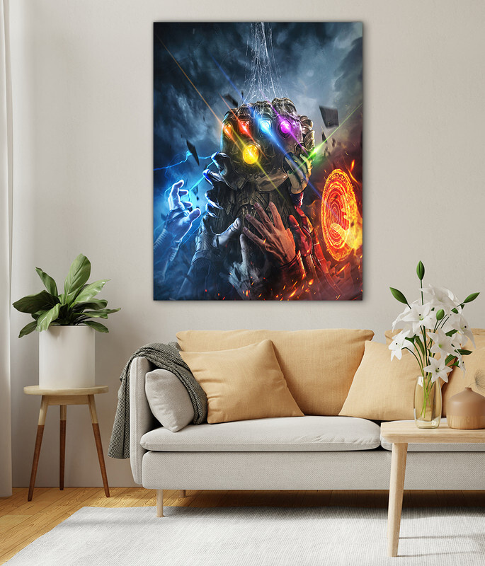 Интерьерная картина на холсте "Перчатка Таноса из Мстителей" на подрамнике 22x30 см  #1