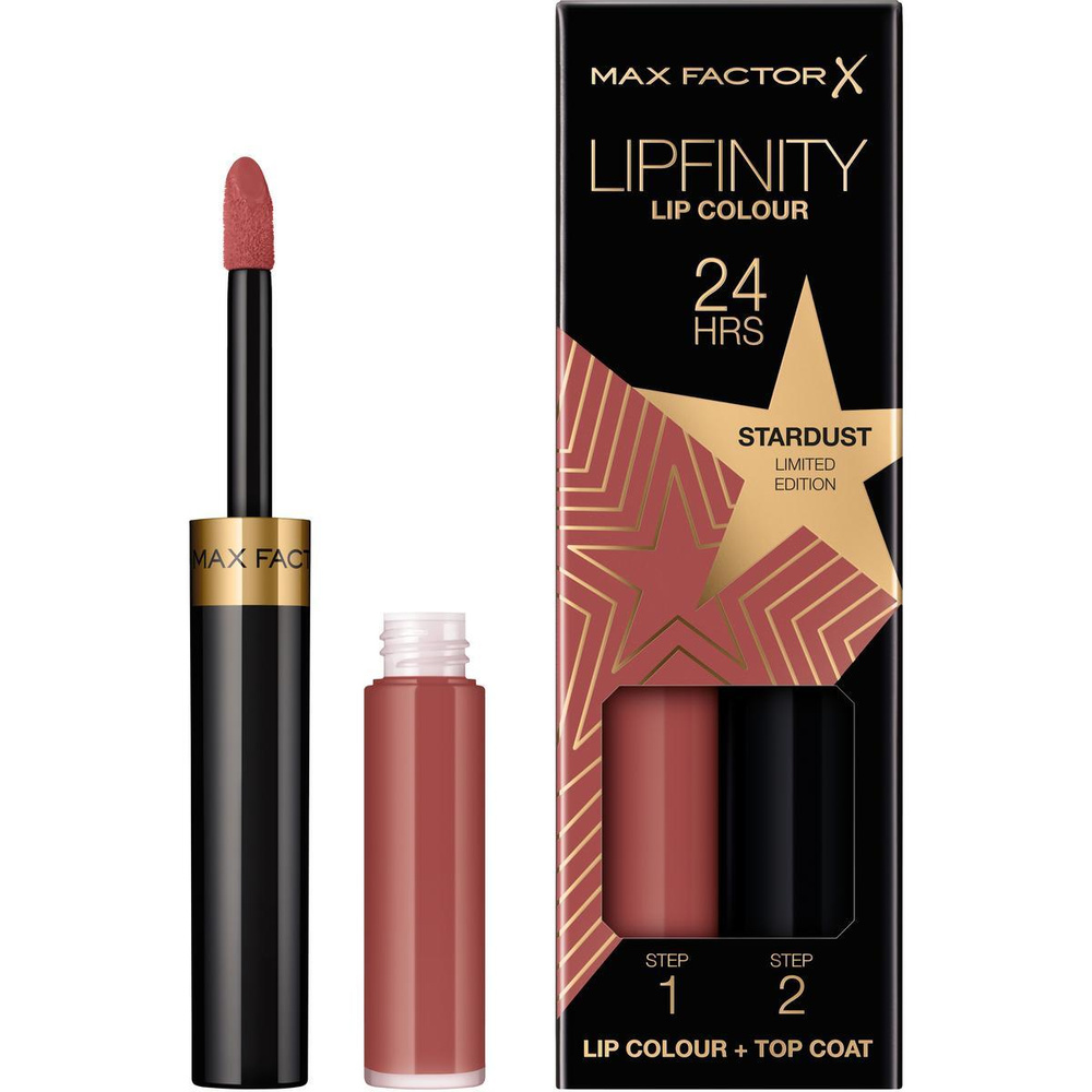 Max Factor Помада для губ Lipfinity Lip Colour, жидкая, стойкая и увлажняющий блеск, сатиновая, тон №082 #1
