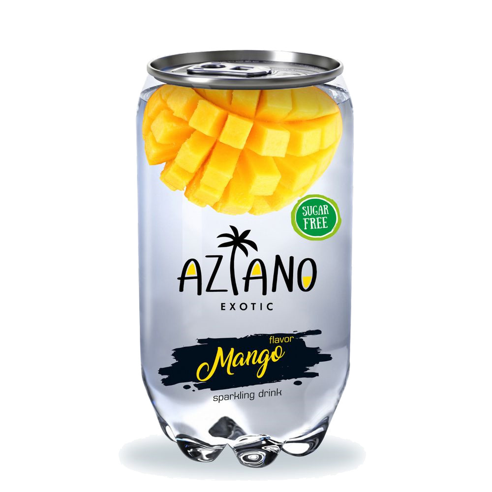 Напиток газированный Aziano Mango 350 мл (упаковка 12 шт) #1