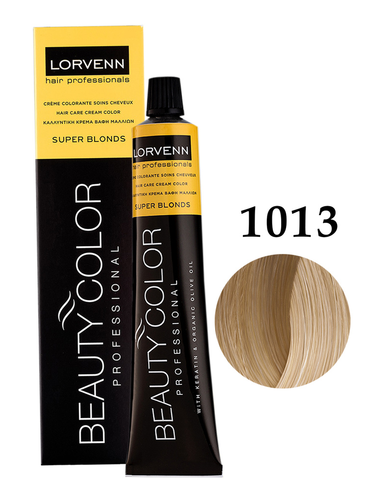 LORVENN HAIR PROFESSIONALS Крем-краска BEAUTY COLOR SUPER BLONDS для окрашивания волос 1013 супер медовый #1