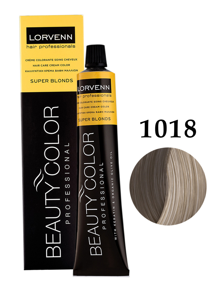 LORVENN HAIR PROFESSIONALS Крем-краска BEAUTY COLOR SUPER BLONDS для окрашивания волос 1018 супер блонд #1