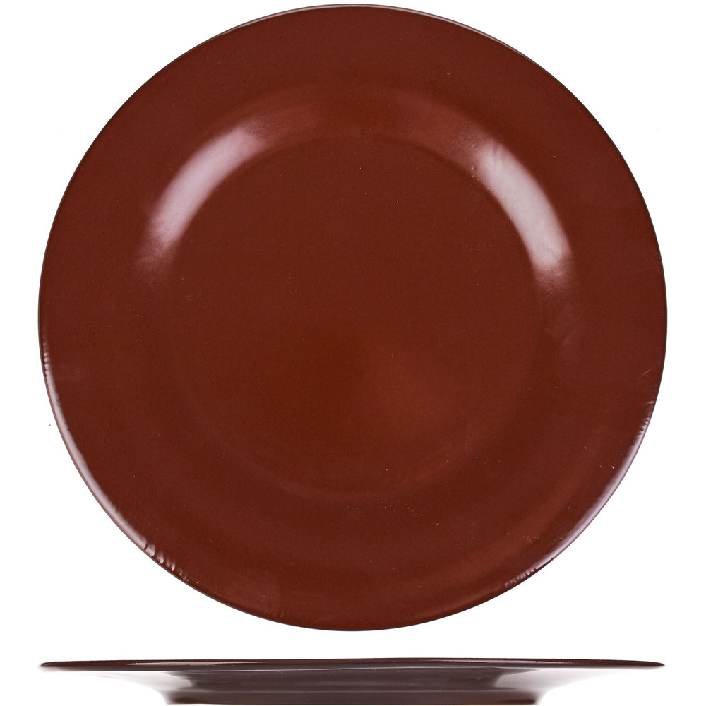 Борисовская керамика Тарелка Борисовская Шоколад, 1 шт, Фарфор, диаметр 20 см  #1