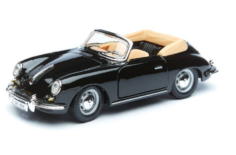 Bburago машинка металлическая Porsche 356B Cabrio (1961) 1:24 арт. 18-22078 черная  #1