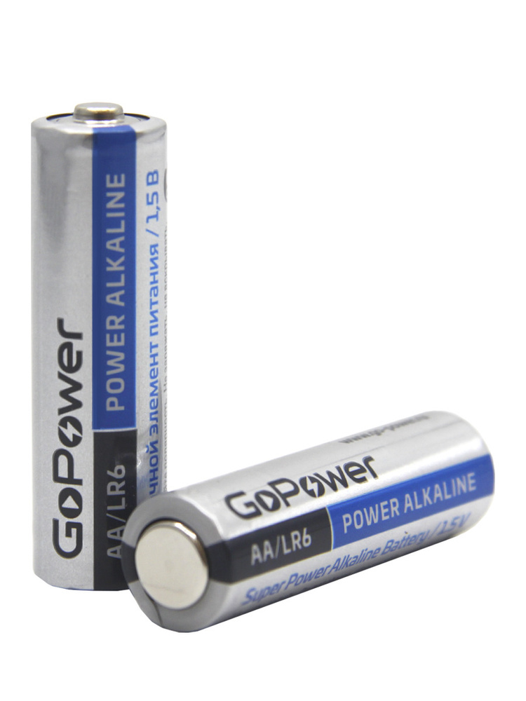 GoPower Батарейка AA, Щелочной тип, 1,5 В, 2 шт #1
