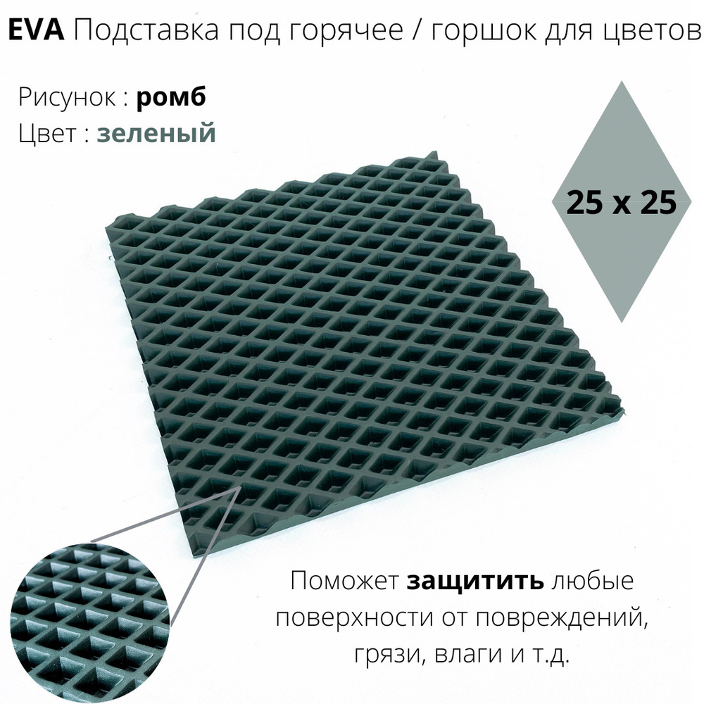 EVA-ART Подставка под горячее "Ромб", 25 см х 25 см, 1 шт #1