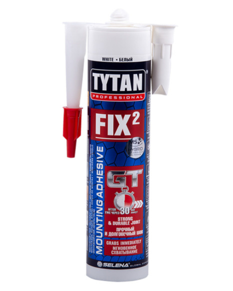Клей монтажный Tytan Professional Fix2 GT, 290 мл, белый #1