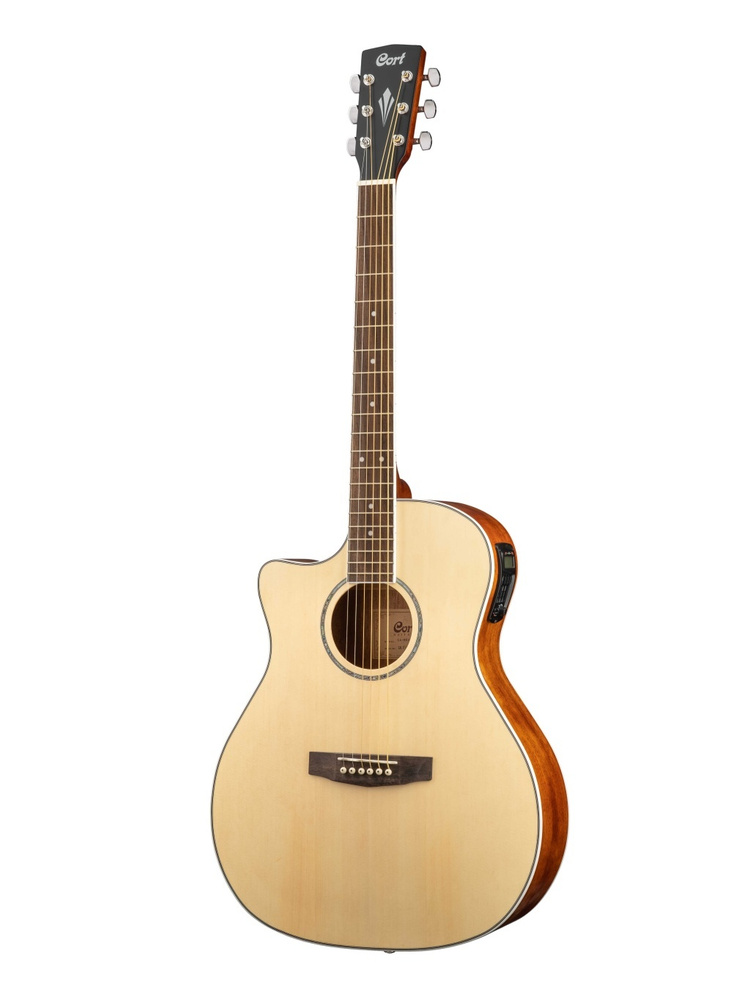 Grand Regal Series Электро-акустическая гитара, с вырезом,леворукая, натуральный, Cort GA-MEDX-LH-OP #1