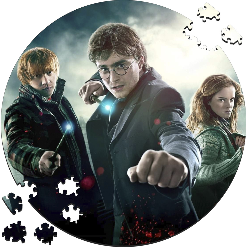 Деревянный пазл - картина на стену Гарри Поттер и Дары Смерти Harry Potter Deathly Hallows 30х30см 169 #1