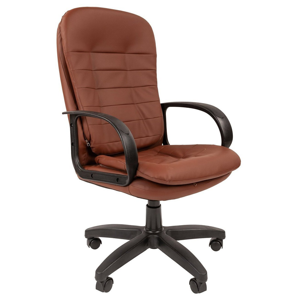 Офисное кресло руководителя СТАНДАРТ СТ-95, компьютерное кресло, экокожа, коричневый  #1