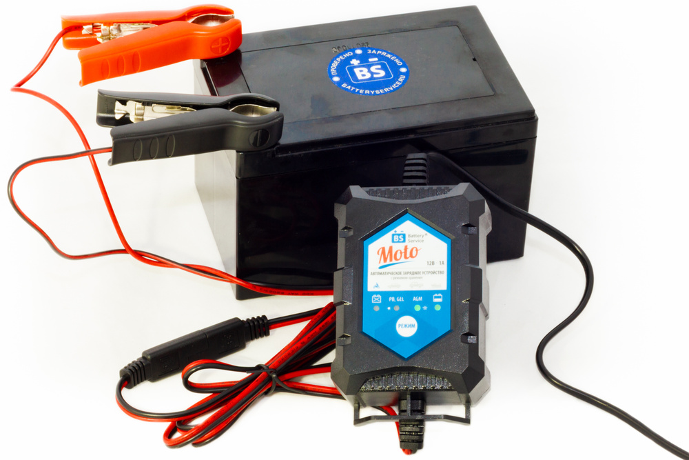 Зарядное устройство для мото, ИБП аккумуляторов 12В, 1А Battery Service ...