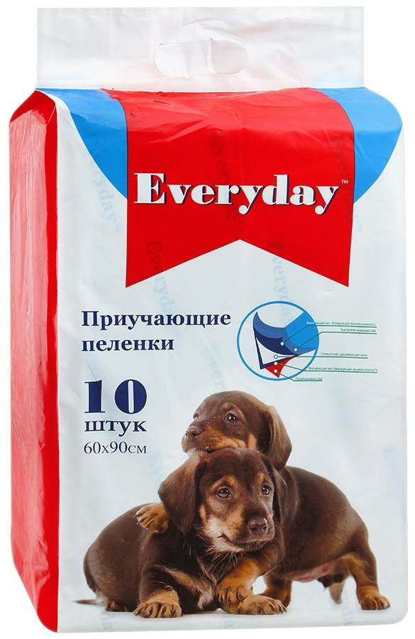 EVERYDAY 10 шт 60х90 см пеленки для животных впитывающие гелевые  #1