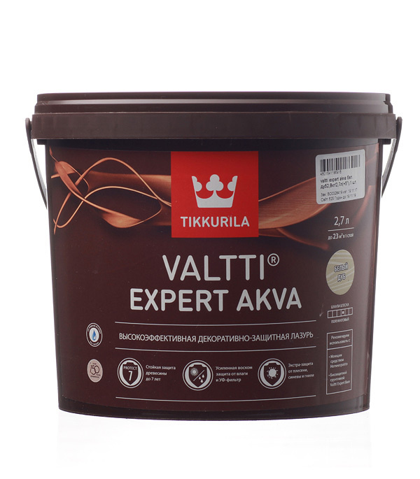 Антисептик Tikkurila Valtti Expert Akva декоративный для дерева белый дуб 2,7 л  #1