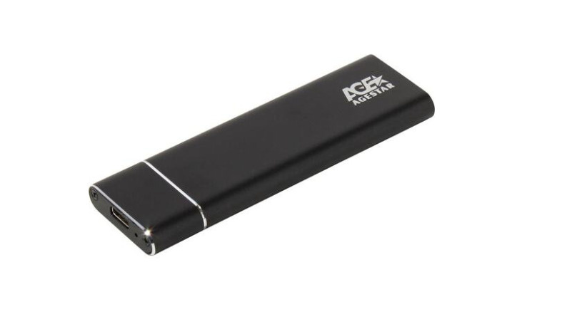 AgeStar 3UBNF5C (BLACK) USB 3.1 Type-C Внешний корпус M.2 NGFF (B-key) AgeStar 3UBNF5C (BLACK), алюминий, #1