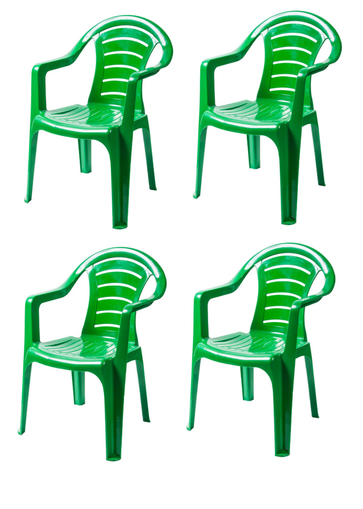 Садовый стул, Пластик, 56х57х82 см, 4 шт #1